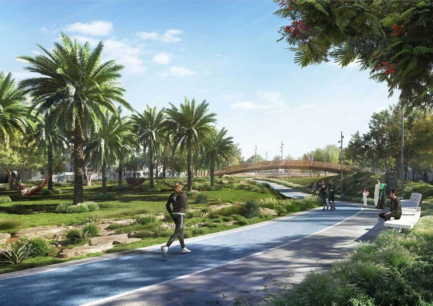Jogging and cycling tracks